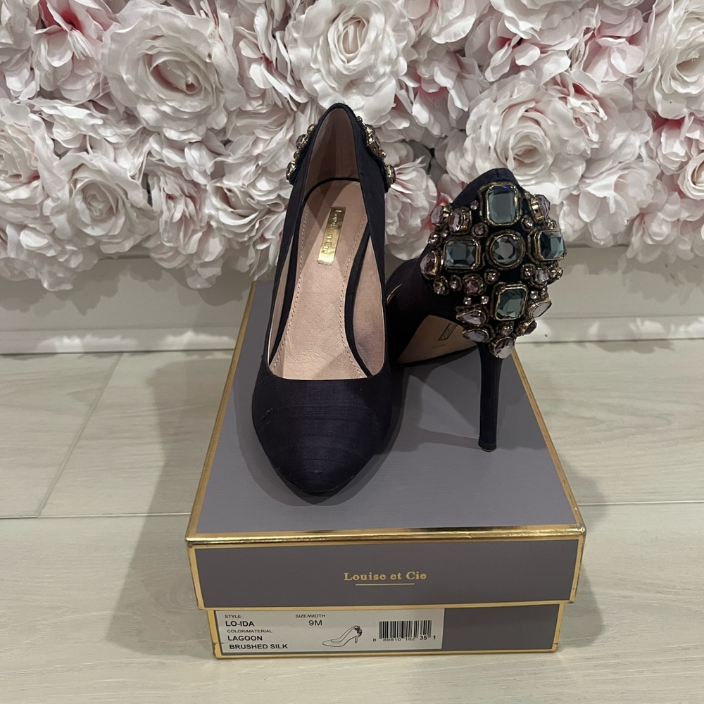 Louise et Cie Black Embellished Heels